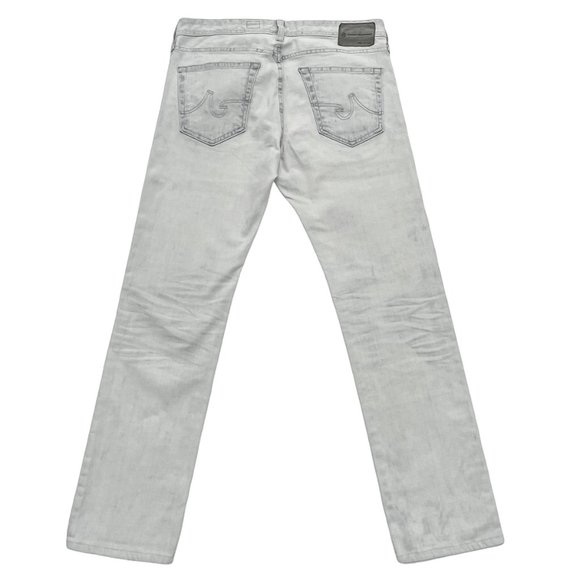 AG Adriano Goldschmied Matchbox Slim Straight Jeans - White Washed | 32 - Picture 8 of 11